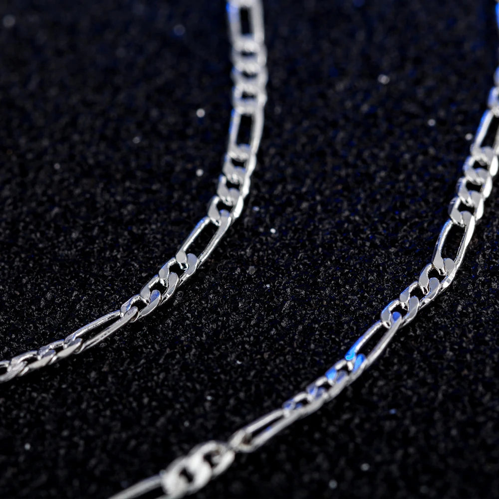 Man Sideways Flat Chain Necklace