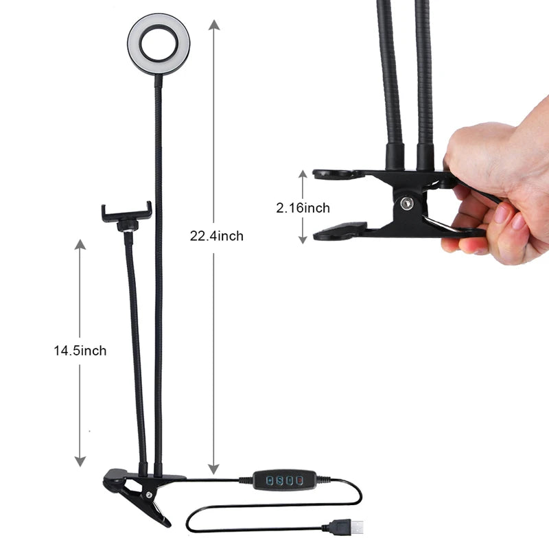 Flexible Mobile Selfie Ring Light  Holder