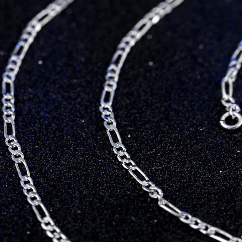 Man Sideways Flat Chain Necklace