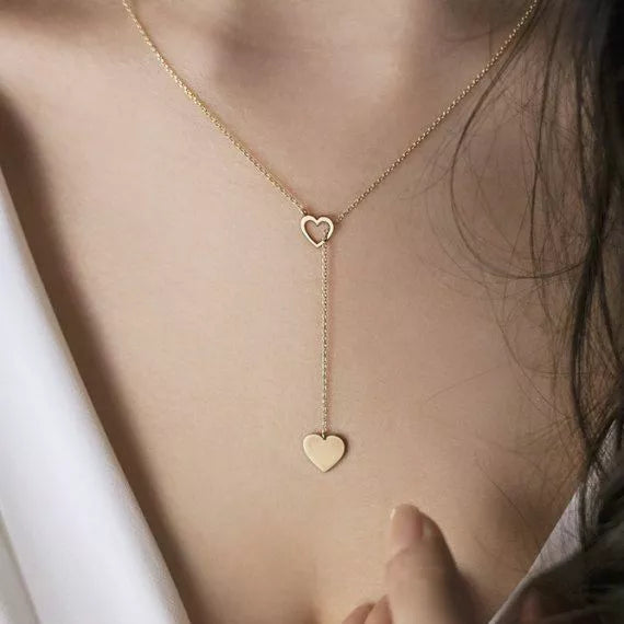 Women  Fashion Heart Love Pendant Necklace