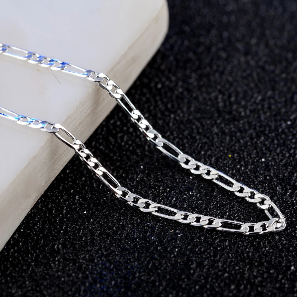 Man Sideways Flat Chain Necklace