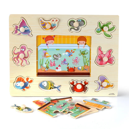 Wooden Puzzles Hand Grab Boards Toy