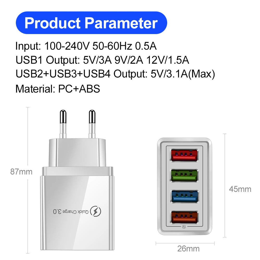 Portable Wall Mobile Fast Charger