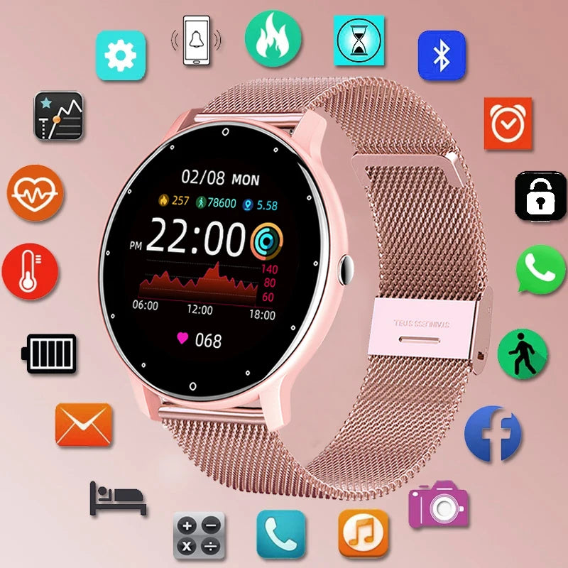 Ladies Full touch Screen Sports Smart Watch