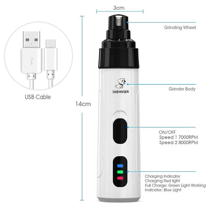 Dog USB Charging Nail Grinders