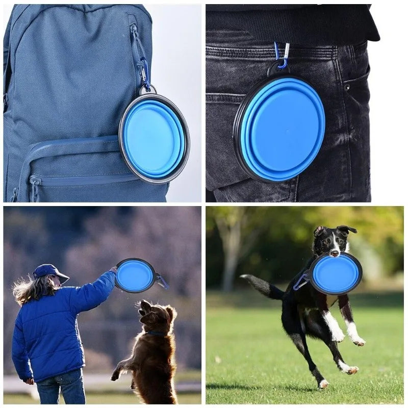 Pet Travel Collapsible Silicone Bowl