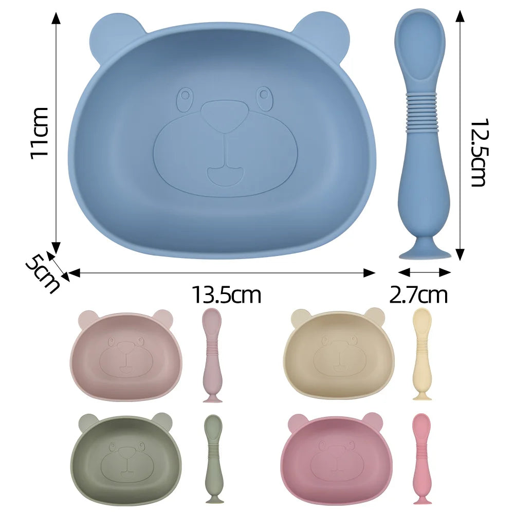 Baby Silicone Panda Dishes Bowl