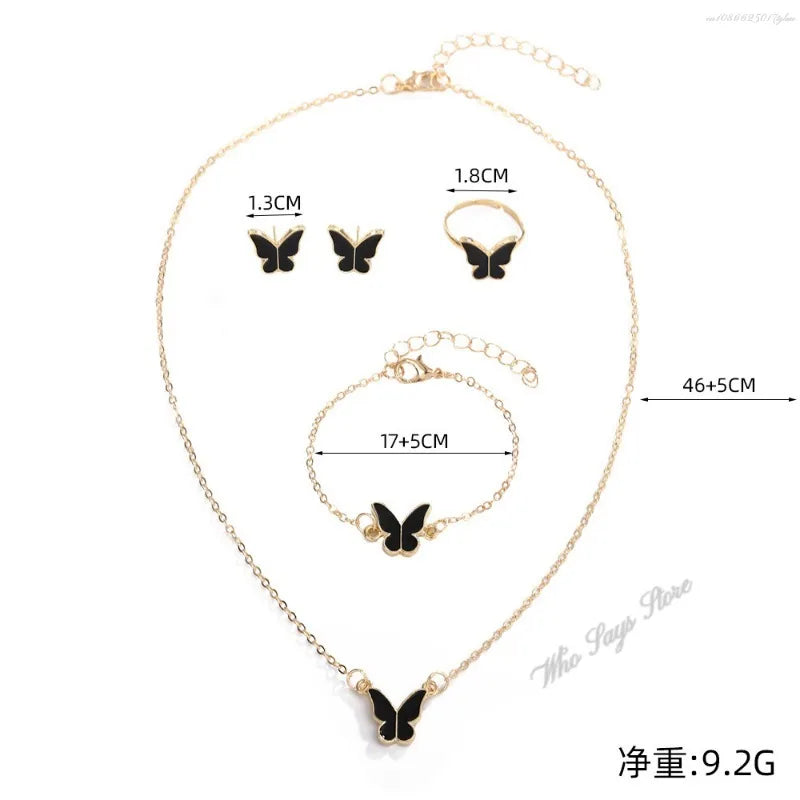 Women Wedding Butterfly Jewelry Set