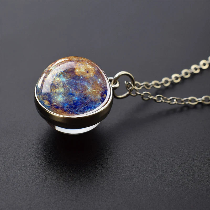 Moon Sun Earth Planet Necklaces