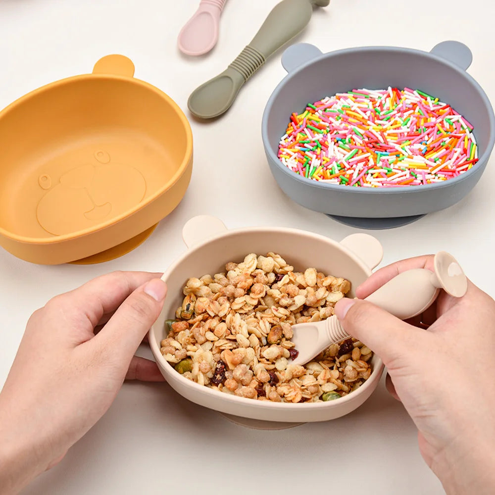 Baby Silicone Panda Dishes Bowl