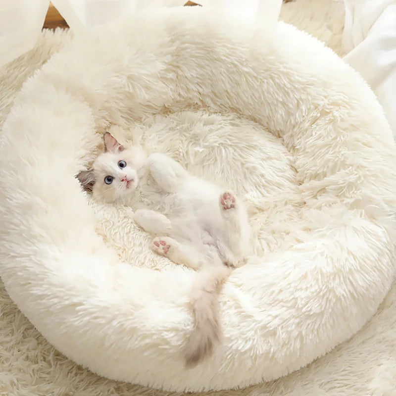 Cat Non-Slip Winter Warm Round Bed