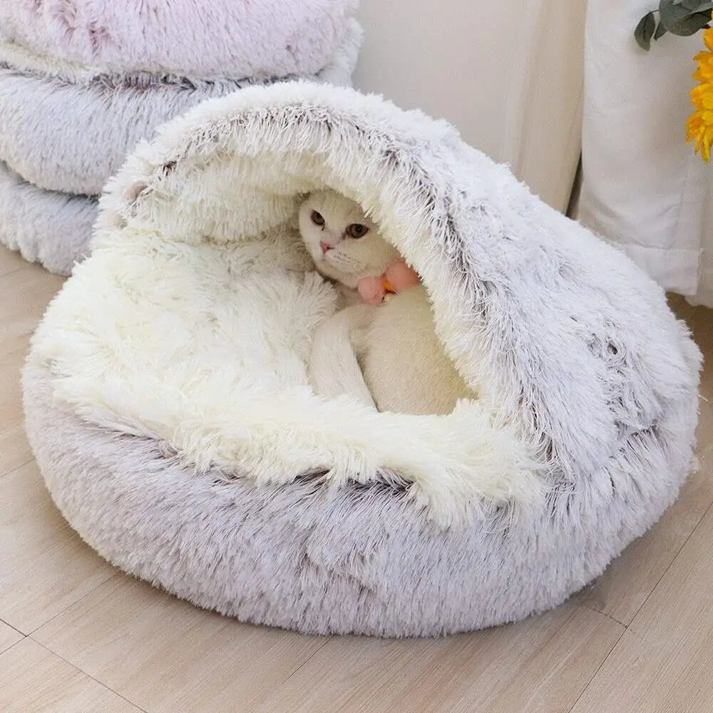 Cat Soft Plush Round Bed