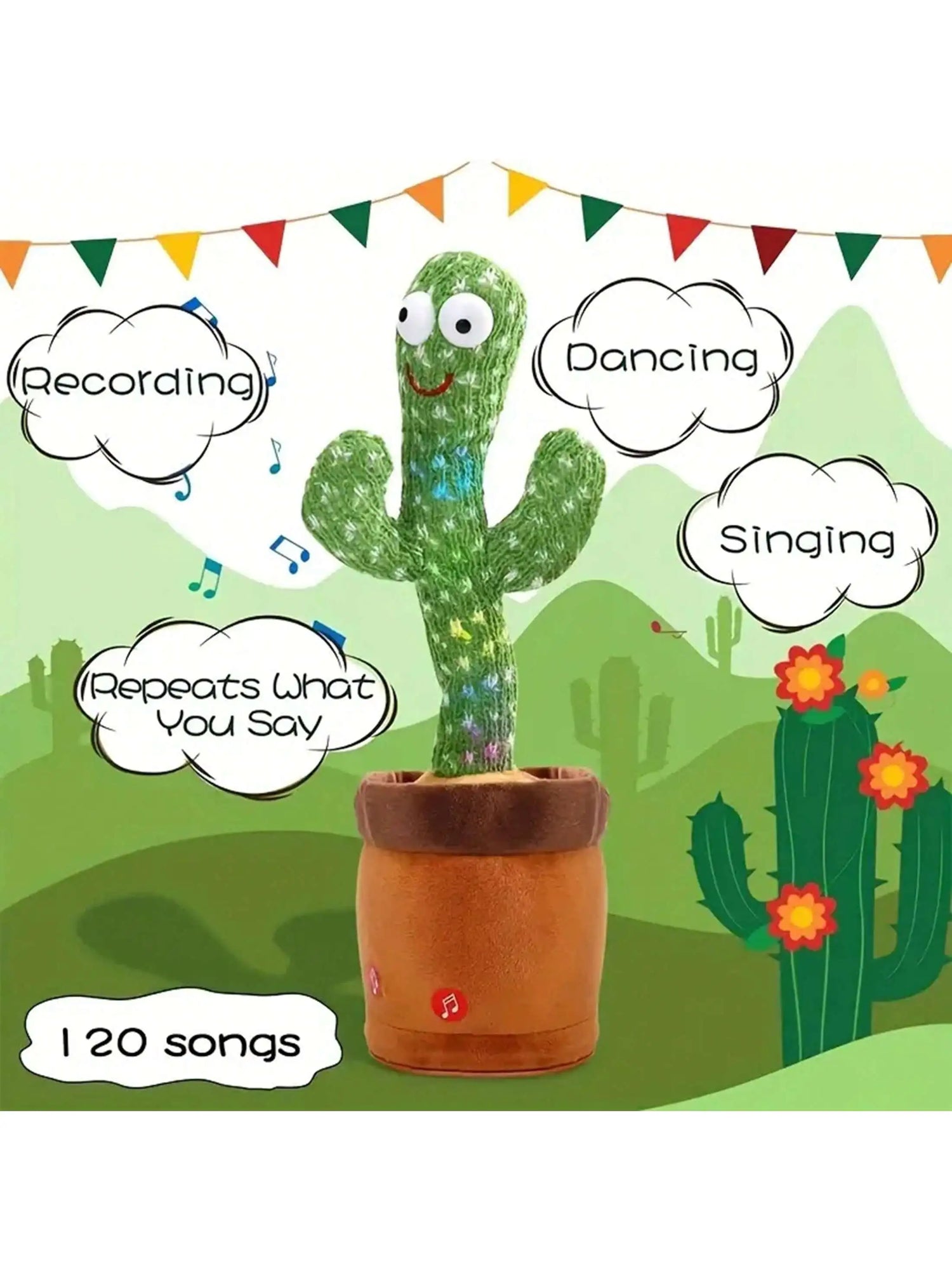 One pc-Dancing Talking Cactus Toy