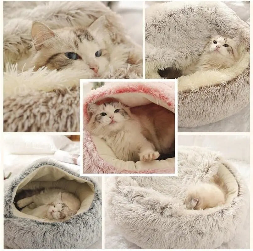 Cat Soft Plush Round Bed