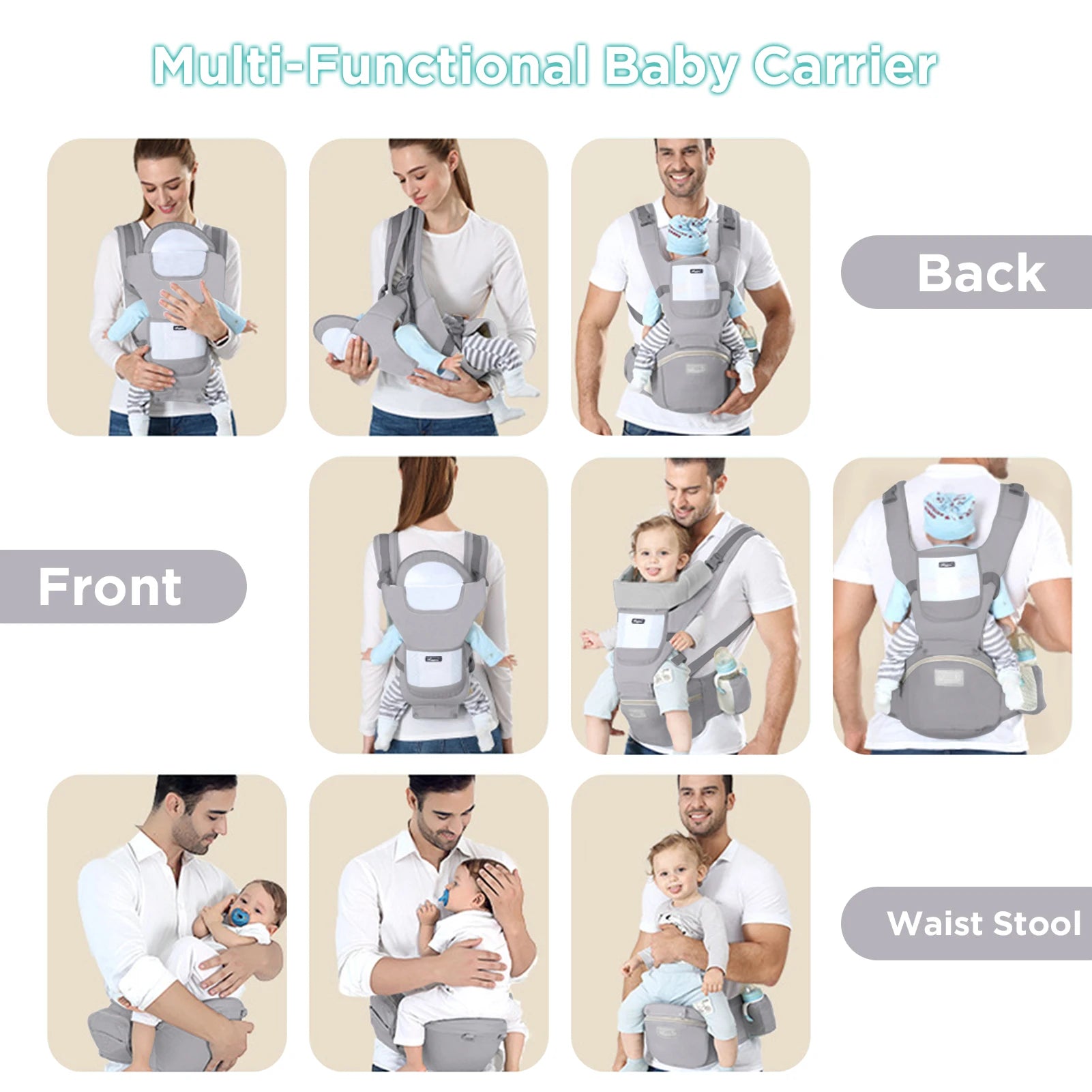 Baby Multifunctional Waist Stool Carrier