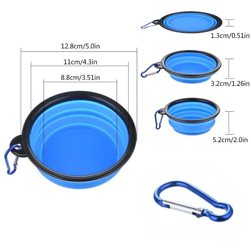 Pet Travel Collapsible Silicone Bowl