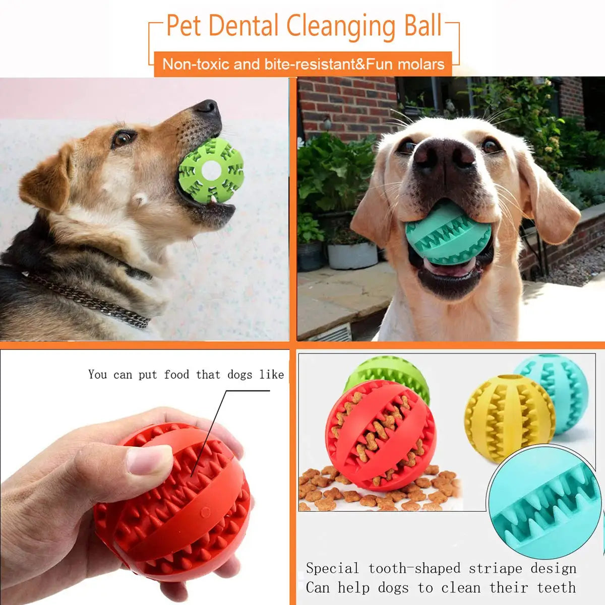 Dog Rubber Ball Bite Resistant Toy