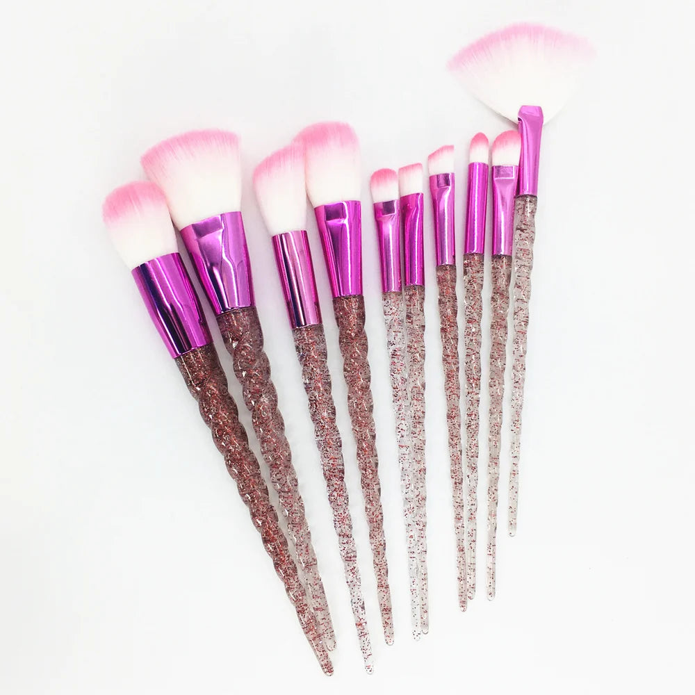 Diamond Crystal Handle Makeup Brushes Set