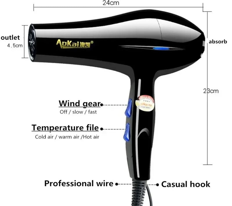 Professional  Gear Strong Power  Hair Dryer