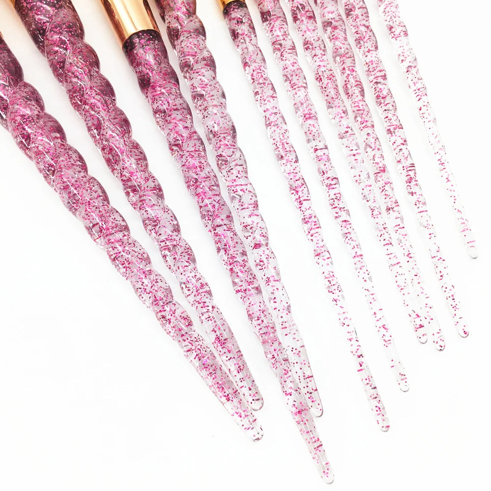 Diamond Crystal Handle Makeup Brushes Set