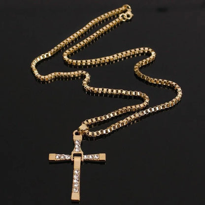 Men Cross Pendant Necklace