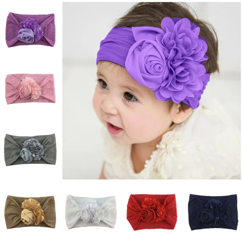 Kids Soft Stretch Flower Headband