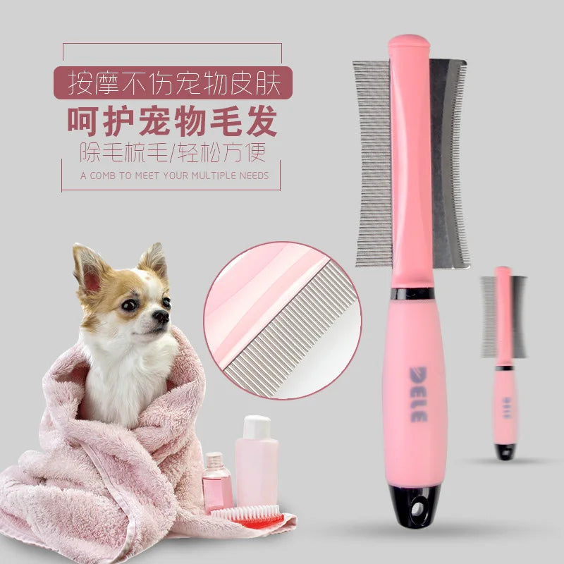 Pet Double Row Hair Removal Knife Comb