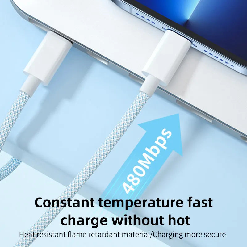 60W PD USB Type C Cable