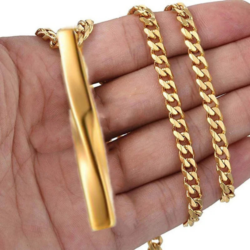 Men Long Chain Pendant Hip Hop Necklaces