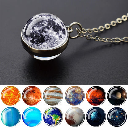 Moon Sun Earth Planet Necklaces