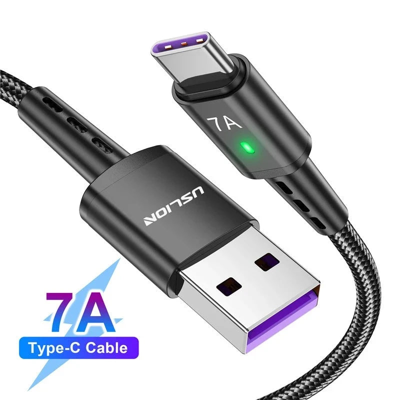 7A Fast USB Cable Type C Fast Charging Cable