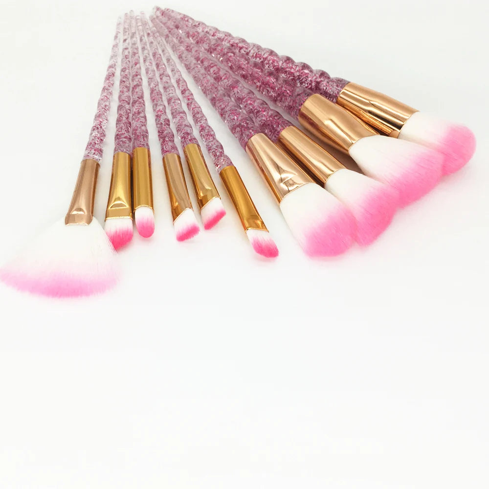 Diamond Crystal Handle Makeup Brushes Set