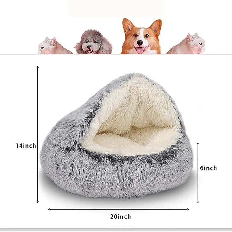 Cat Soft Plush Round Bed