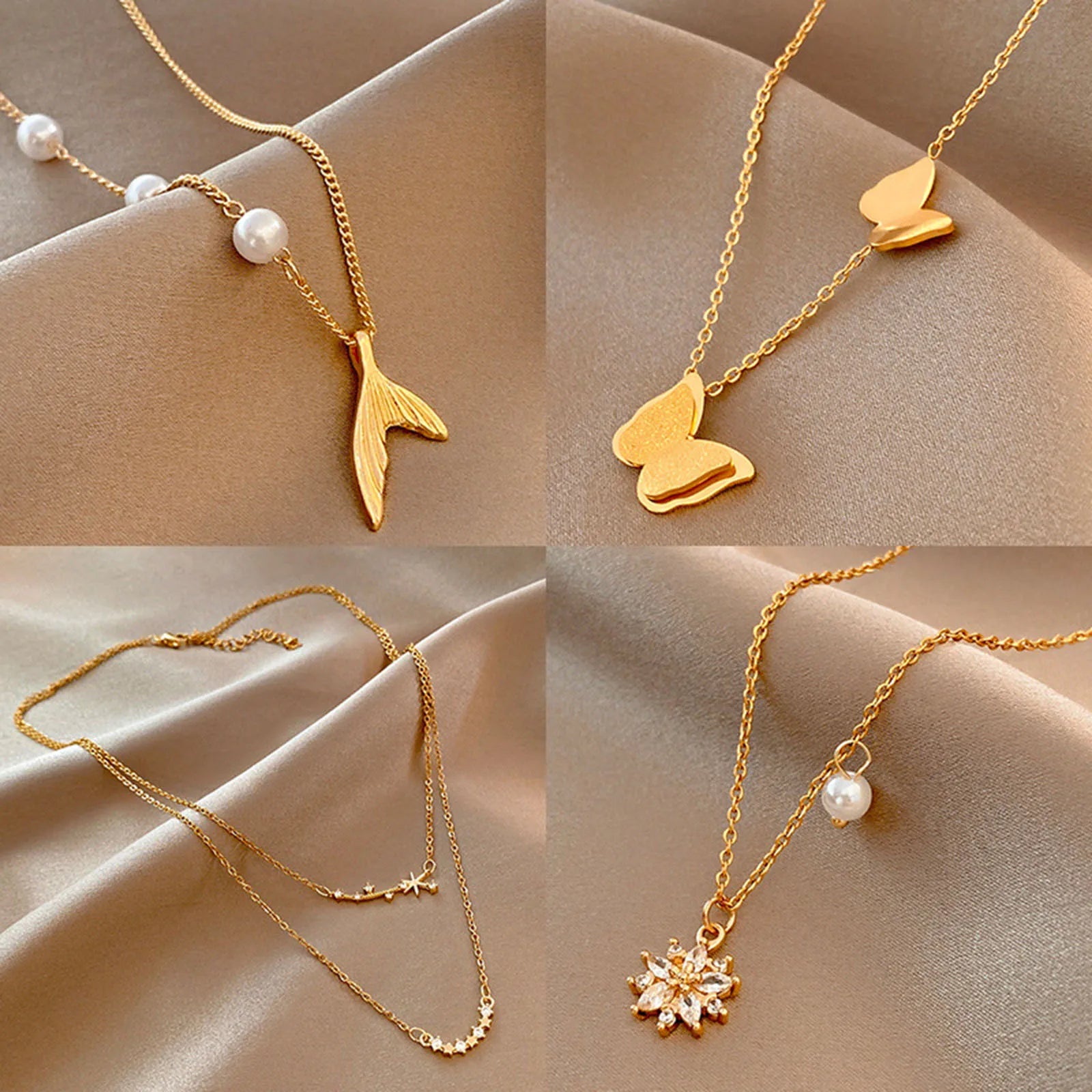 Women Classic Golden Color Necklace