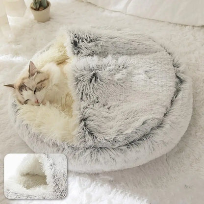 Cat Soft Plush Round Bed