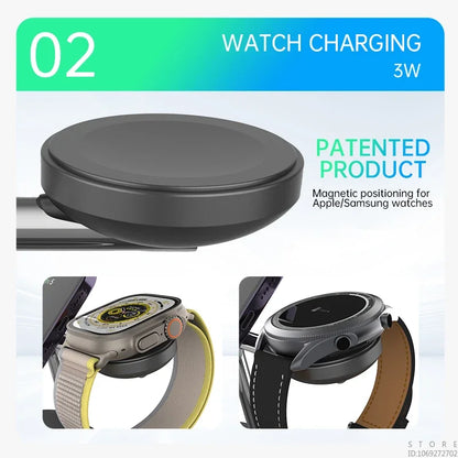 Three in 1 Magnetic Wireless 15W Fast Charger