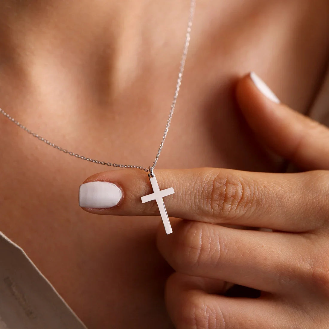 Men Fashion Stainless Steel Cross Necklace