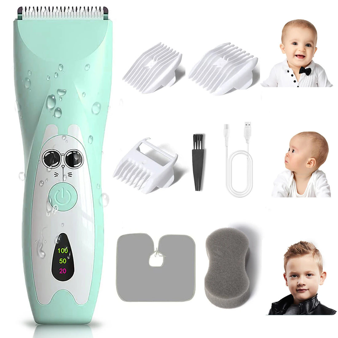 Electric Rechargeable Baby Hair Clipper