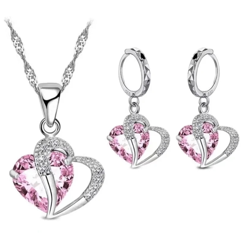 Women Silver Necklace Set