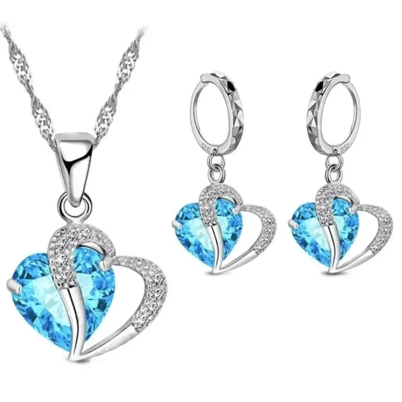 Women Silver Necklace Set