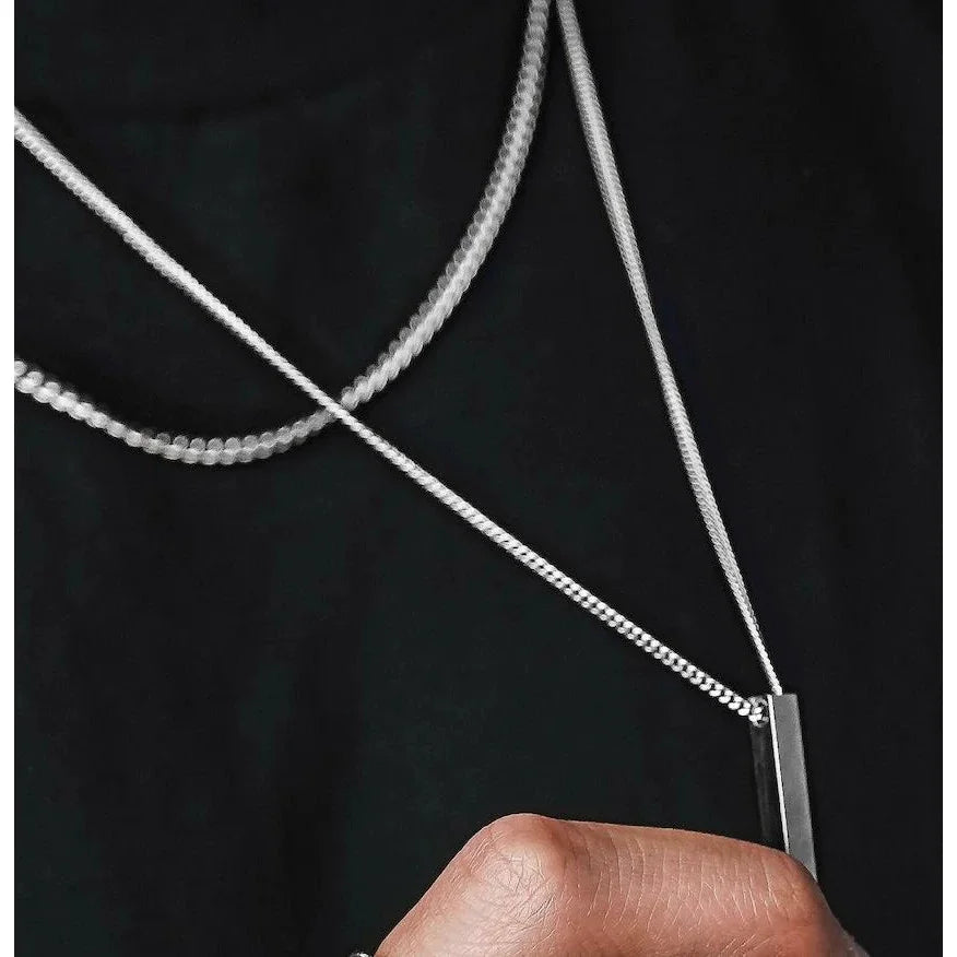 Men 3D Vertical Bar Necklaces