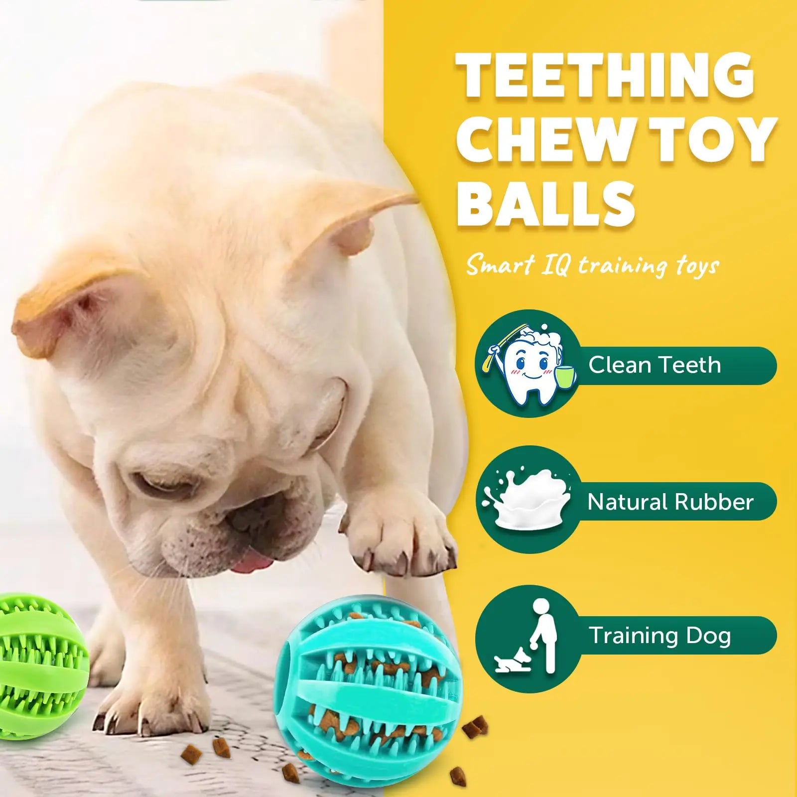 Dog Rubber Ball Bite Resistant Toy