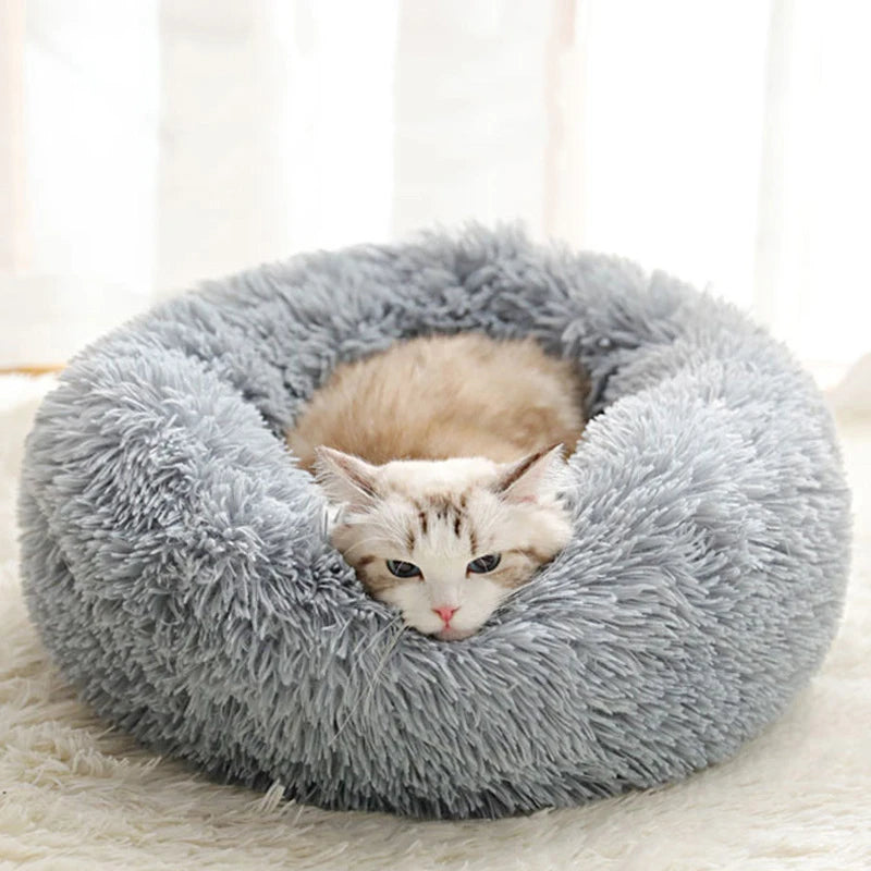 Cat Non-Slip Winter Warm Round Bed