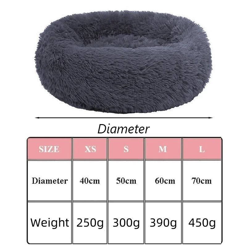 Cat Non-Slip Winter Warm Round Bed