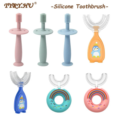 One PC Baby Soft Silicone Training Toothbrush