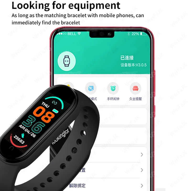 M6 Fitness Smart Bracelet Sports Band Watch