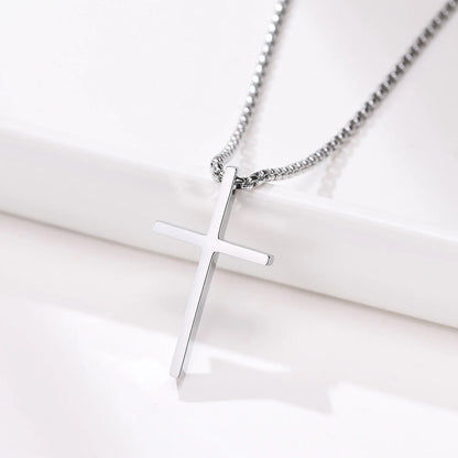 Men Simple Cross Chain Necklace