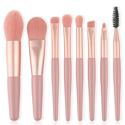 8Pcs Shadow Highlighter Makeup Brush Set